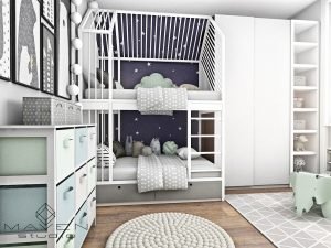 wizualizacje pokoju dziecięcego