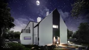 wizualizacja nocna domu