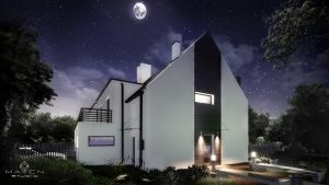 wizualizacja nocna domu