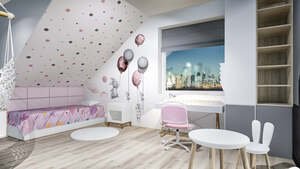 wizualizacje pokoju dziecięcego